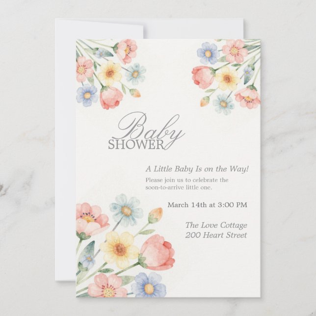 Sweet Bloom Invitation (Front)