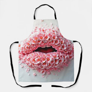 Sweet Bloom Lips Art Apron