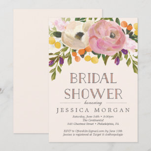 Sweet Blooms Bridal Shower Invitation Card