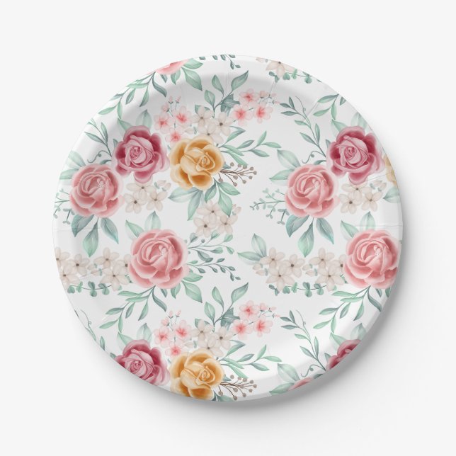 Sweet Blossom Celebration  Paper Plate (Front)
