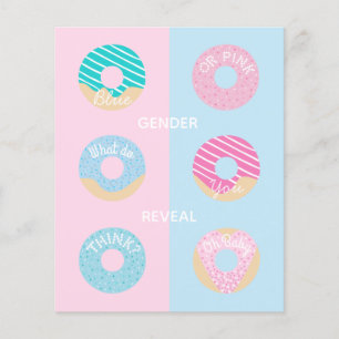 Sweet blue and pink doughnuts baby gender reveal