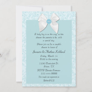 Sweet Blue Couple's Baby Shower Invitation