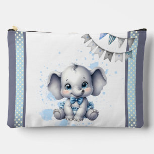 Sweet Blue Elephant - Little Peanut Accessory Pouch