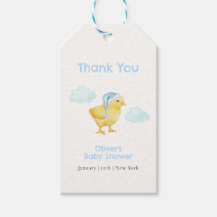 Sweet Blue Sky Cloud Little Chicken Baby Shower  Gift Tags