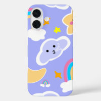 Sweet Blue Sky Rainbow Pattern