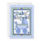 Sweet Blue Stroller Baby Boy Shower Invitation