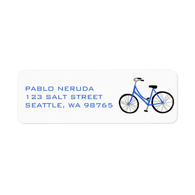 Sweet Blue Vélo Vélo CUSTOM Adresse postale (Devant)