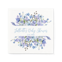 Sweet Blue Wildflowers Garden Baby Shower