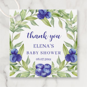 Sweet Blueberries Baby Shower Thank You Favour Tags