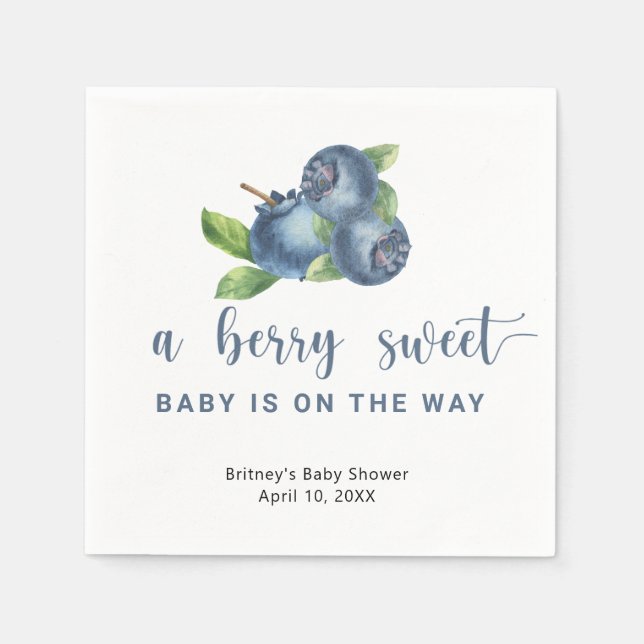 Sweet blueberries napkin (Front)