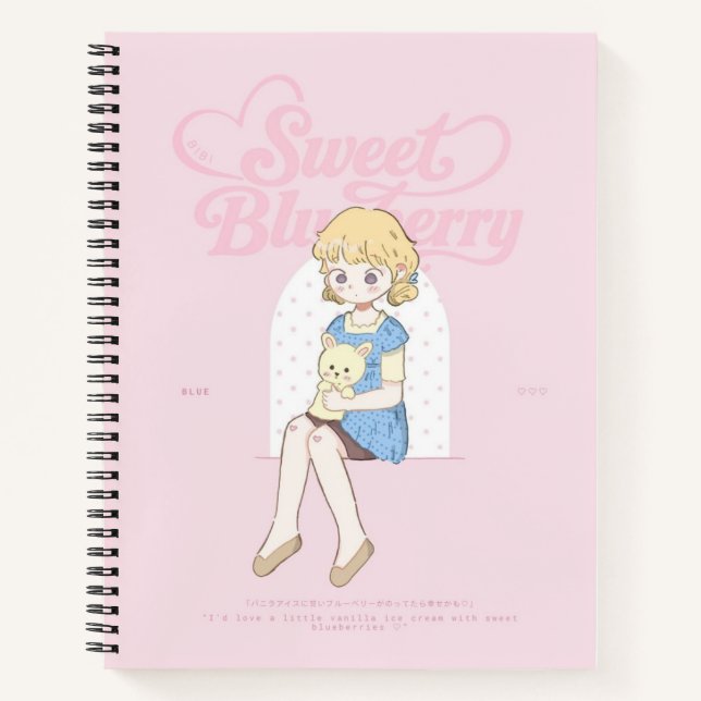 Sweet Blueberry Dreams ✩°｡ ⋆｡°✩  Notebook (Front)