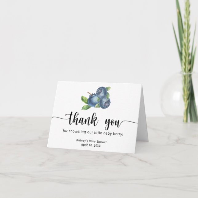 Sweet blueberry - thank you card (Front)