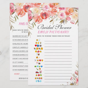 Sweet Blush Floral Double-Sided Bridal Shower Game