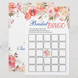 Sweet Blush Roses Watercolor Bridal Shower Game