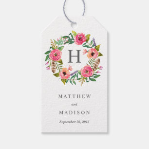Sweet Bohemian Wreath   Wedding Gift Tags