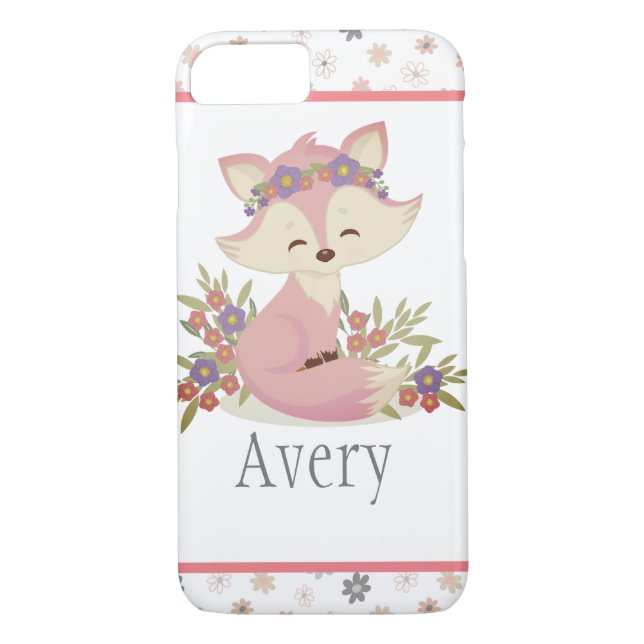 Sweet Boho Fox Personalized Case-Mate iPhone Case (Back)