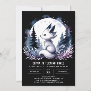 Sweet Boho Wolf Birthday  Invitation