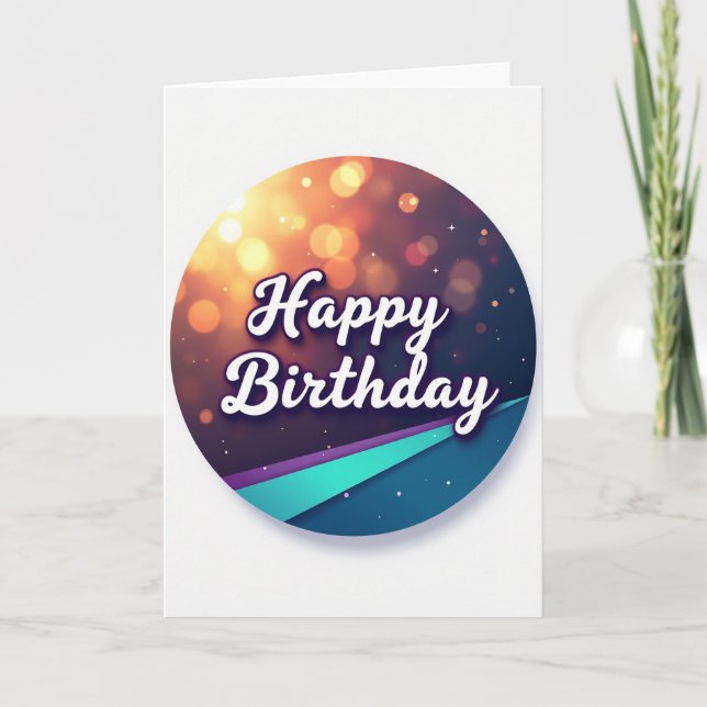 Sweet Bokeh Birthday Card (Front)