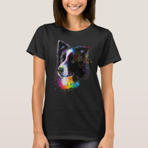 Sweet Border Collie Dog Portrait_6 T-Shirt