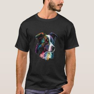 Sweet Border Collie Dog Portrait_7 T-Shirt
