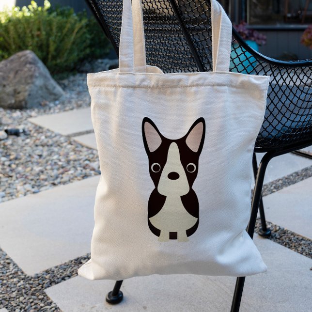 Sweet Boston Terrier Bag, Cute Dog Tote Bag (Creator Uploaded)