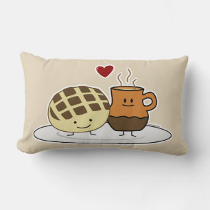 Sweet Bread Hot Chocolate Pan dulce Mexican concha Lumbar Pillow