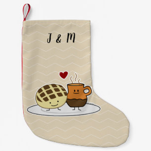Sweet Bread Hot Chocolate Pan dulce Mexican concha Small Christmas Stocking