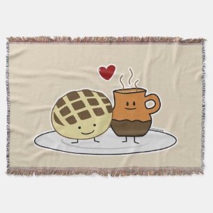 Sweet Bread Hot Chocolate Pan dulce Mexican concha Throw Blanket