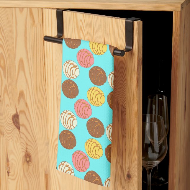 Sweet Bread Mexican Pan Dulce Conchas Kitchen Towel (Thirds Fold)