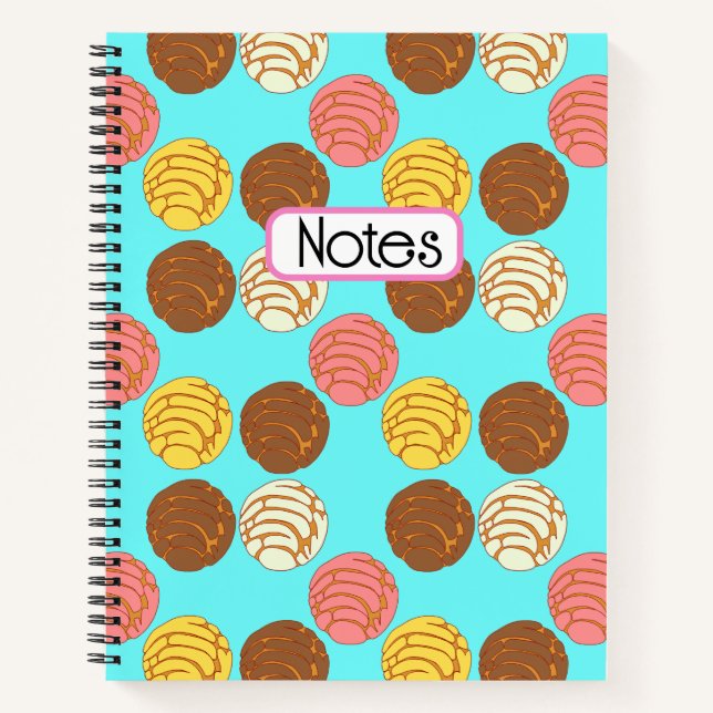 Sweet Bread Mexican Pan Dulce Conchas Notebook (Front)