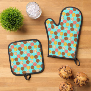 Sweet Bread Mexican Pan Dulce Conchas Oven Mitt & Pot Holder Set