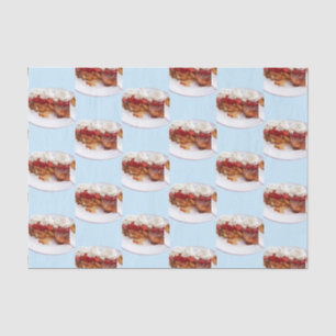 Sweet Bread With Strawberries And Cream Tissue Paper