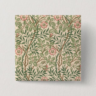 'Sweet Briar' design for wallpaper, printed by Joh 2 Inch Square Button