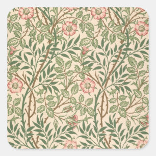 'Sweet Briar' design for wallpaper, printed by Joh Square Sticker