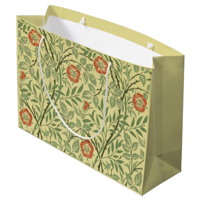 Sweet Briar Pattern (by William Morris) Large Gift Bag (Back Angled)