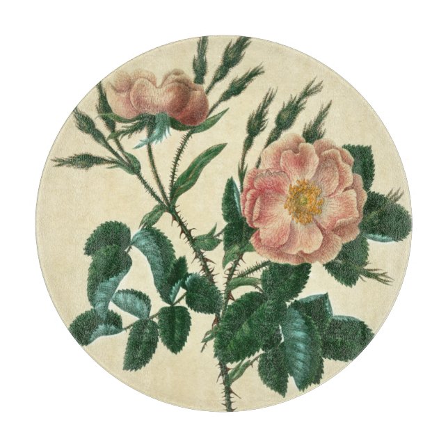 Sweet Briar Rose Cutting Board (Front)