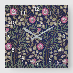 Sweet Briar, William Morris Square Wall Clock