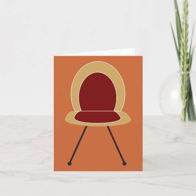 Sweet Brown Retro Chair All-Purpose Note Card (Front)
