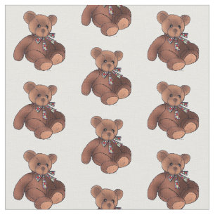 sweet brown teddy bear toy fabric