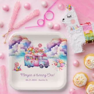 Sweet Budget CandyLane Kid's Birthday  Paper Plate