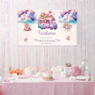 Sweet Budget CandyLane Kid's Birthday Welcome Banner