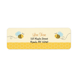 Sweet Bumble Bee Address Labels