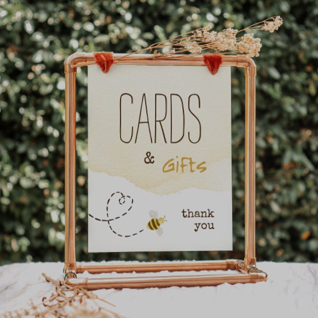 Sweet Bumble Bee Baby Shower Cards and Gifts Sign (Creator Uploaded)