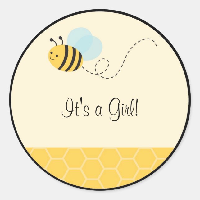 Sweet Bumble Bee Stickers Envelope Seals (Front)