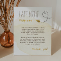 Sweet Bumbleb Bee Baby Shower Late Night Diapers