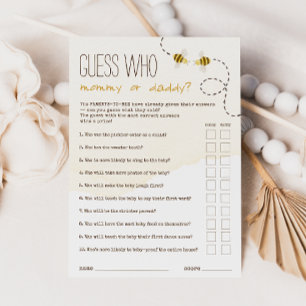 Sweet Bumblebee Devine Qui Maman Ou Papa Carte De 
