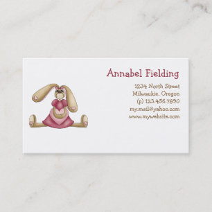 Sweet Bunnies · Bunny & Heart Business Card