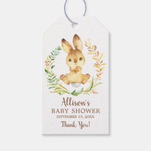 Sweet Bunny Baby Shower Favour Gift Tag