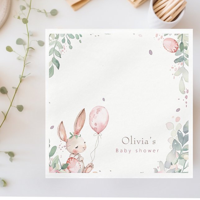 Sweet bunny baby shower  napkin (Creator Uploaded)