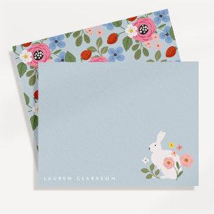 Sweet Bunny Floral Easter Note Card